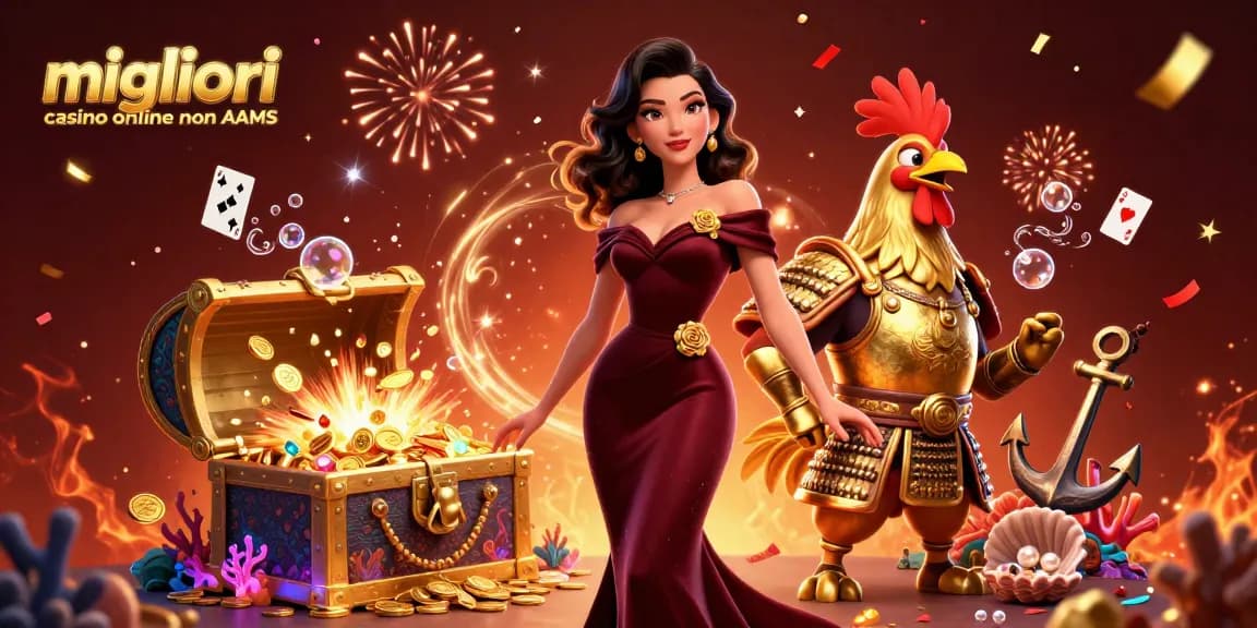 Vinci alla grande nei migliori casino online non AAMS con splendide immagini di elementi di gioco glamour.