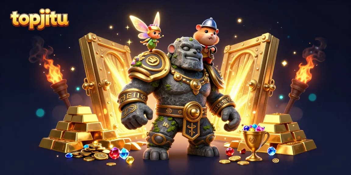 Spin the reels and win big with topjitu's thrilling casino games, featuring magical elements and vibrant treasures.