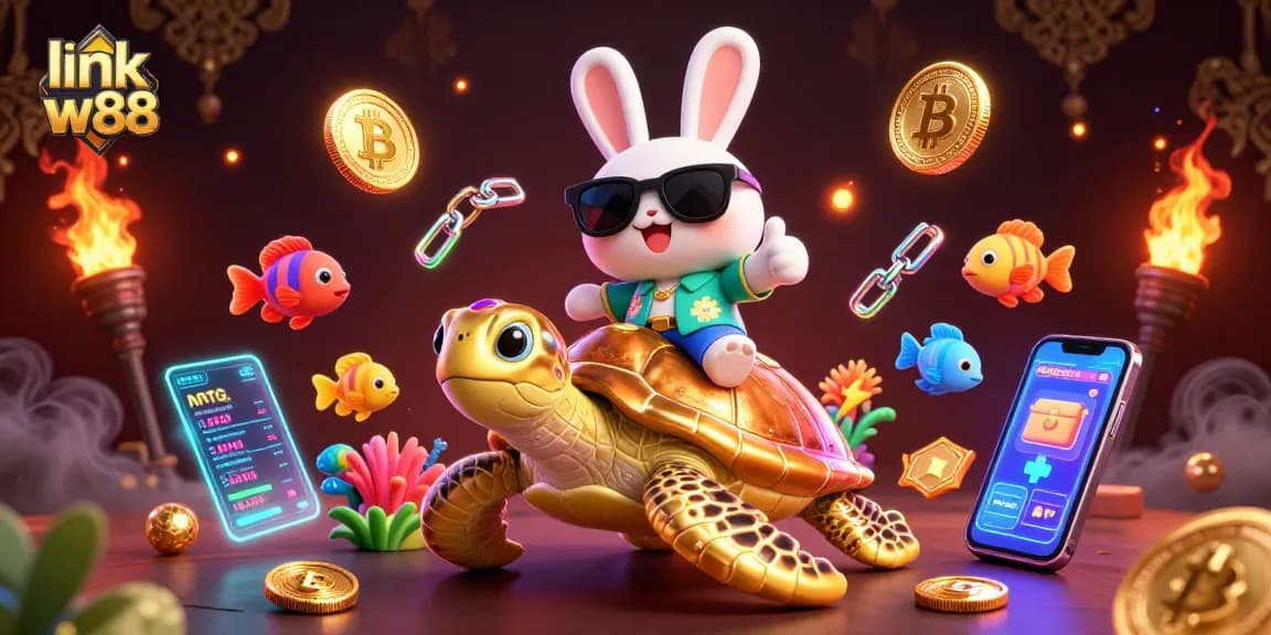Khám phá link w88 để trải nghiệm cá cược với chú thỏ may mắn, rùa vàng và cá nhiệt đới.