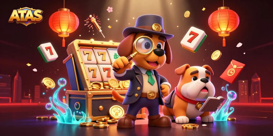 Analyze winning strategies with ATAS Casino's immersive 3D illustration featuring engaging gaming elements.