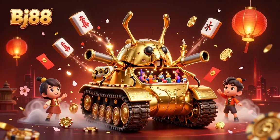 Bj88 delivers an immersive gaming experience with a dynamic 3D illustrated casino adventure.