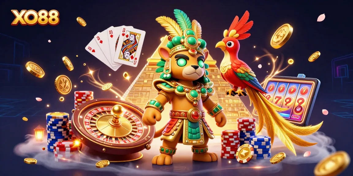 Experience thrilling gameplay at XO88 with vibrant casino elements and immersive characters.