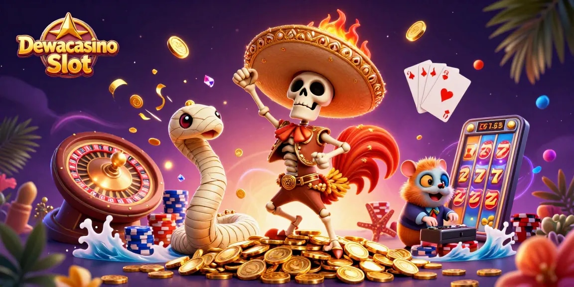 Experience winning action with Dewacasino Slot's vibrant gaming scene and exciting elements.