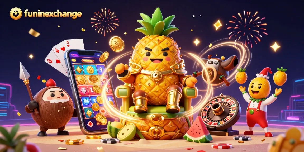 Experience the funinexchange gaming adventure with vibrant characters and dynamic elements in a rich casino scene.