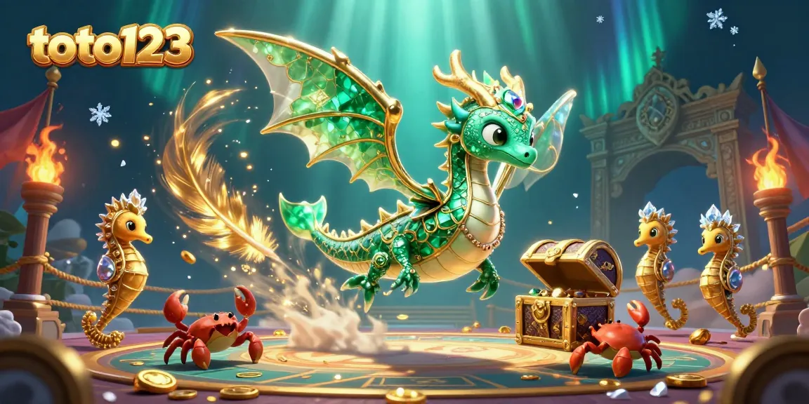 Engage in thrilling gameplay at toto123 with an underwater adventure featuring a majestic sea dragon and treasure.