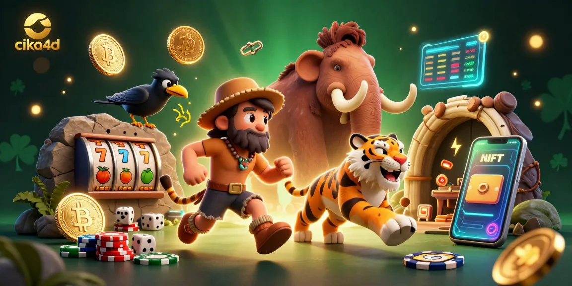 Experience cika4d's thrilling gameplay interactions with vibrant characters and casino elements in a dynamic 3D scene.