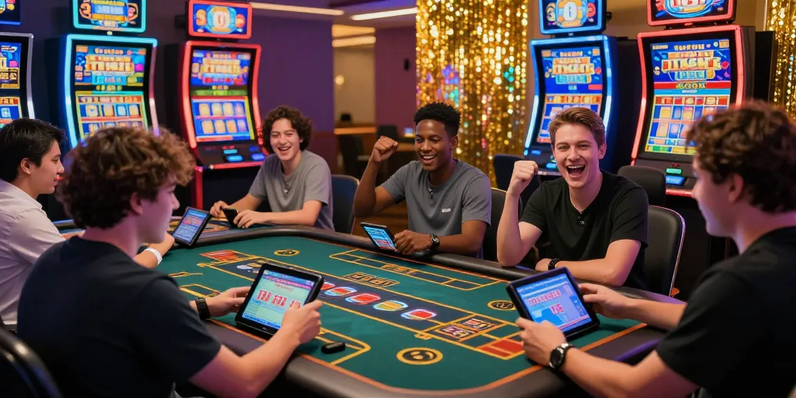 Exciting gaming experience at ngamenjitu's online platform with diverse players enjoying togel and slot machines.