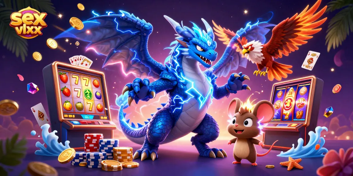 Experience the thrill of sex vlxx with dynamic slot machines and vibrant casino elements in this action-packed scene.