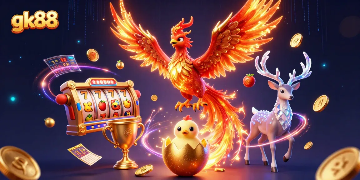 Experience the thrilling world of gk88's online slots where phoenixes and jackpots collide.