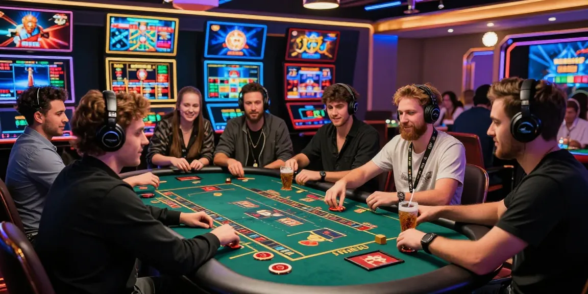 grandbetting online casino scene with diverse players engaging in an exciting gaming atmosphere