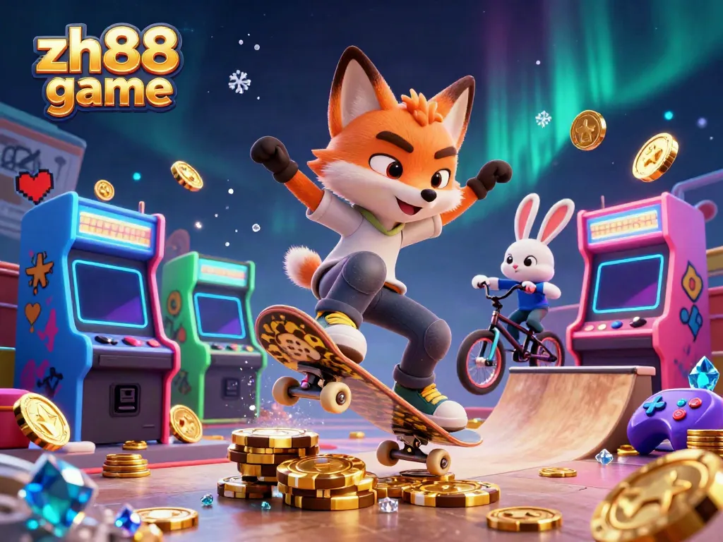 Experience thrill with the zh88 game as characters engage in vibrant gaming action.
