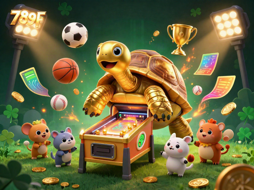 Experience the excitement of 789F's dynamic golden tortoise game, mixing sports and casino thrills!