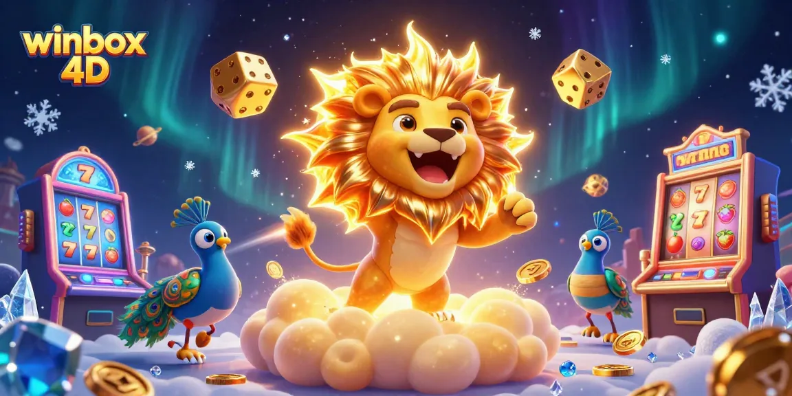 Experience the thrill of winbox 4d with this captivating 3D casino illustration, featuring vibrant slot games.