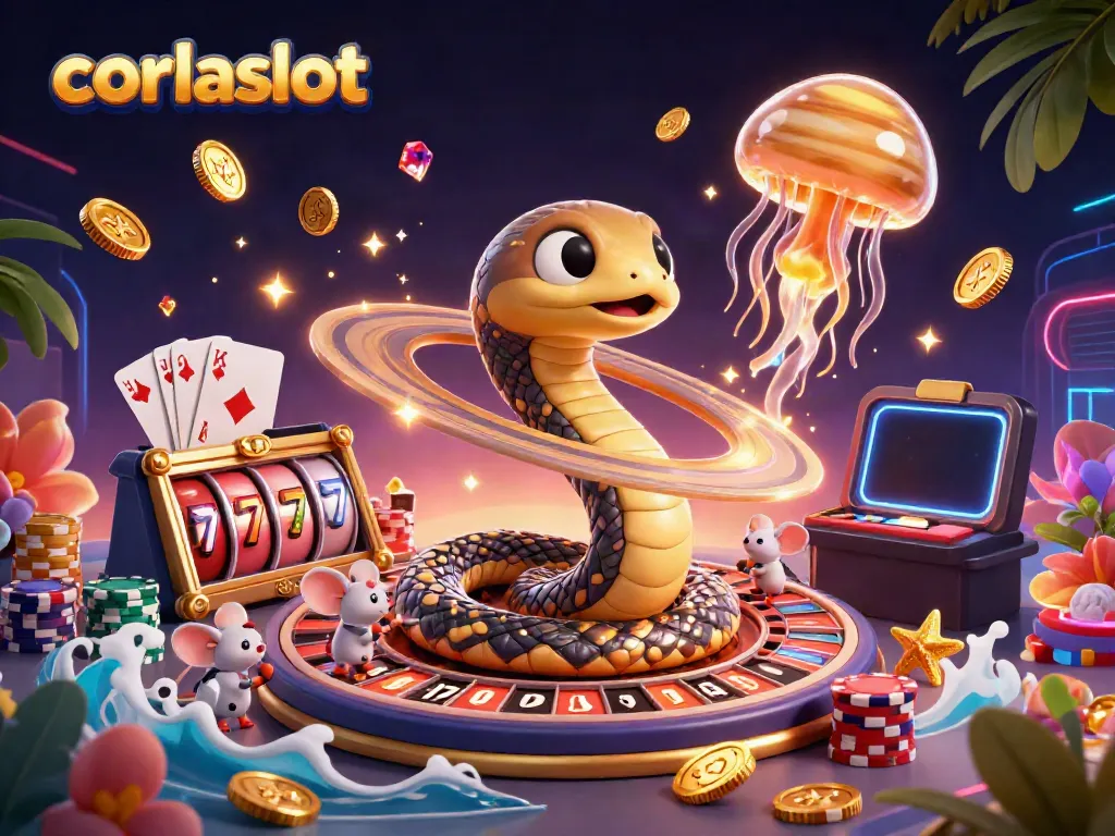 Experience the thrill of corlaslot as astronauts gamble on a cosmic roulette wheel with lively game elements.