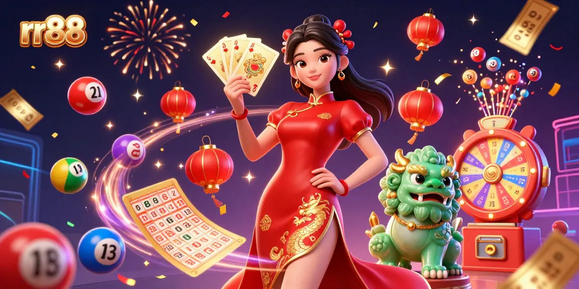 Experience thrilling moments with rr88's vibrant gaming scene, showcasing traditional elements and modern excitement.