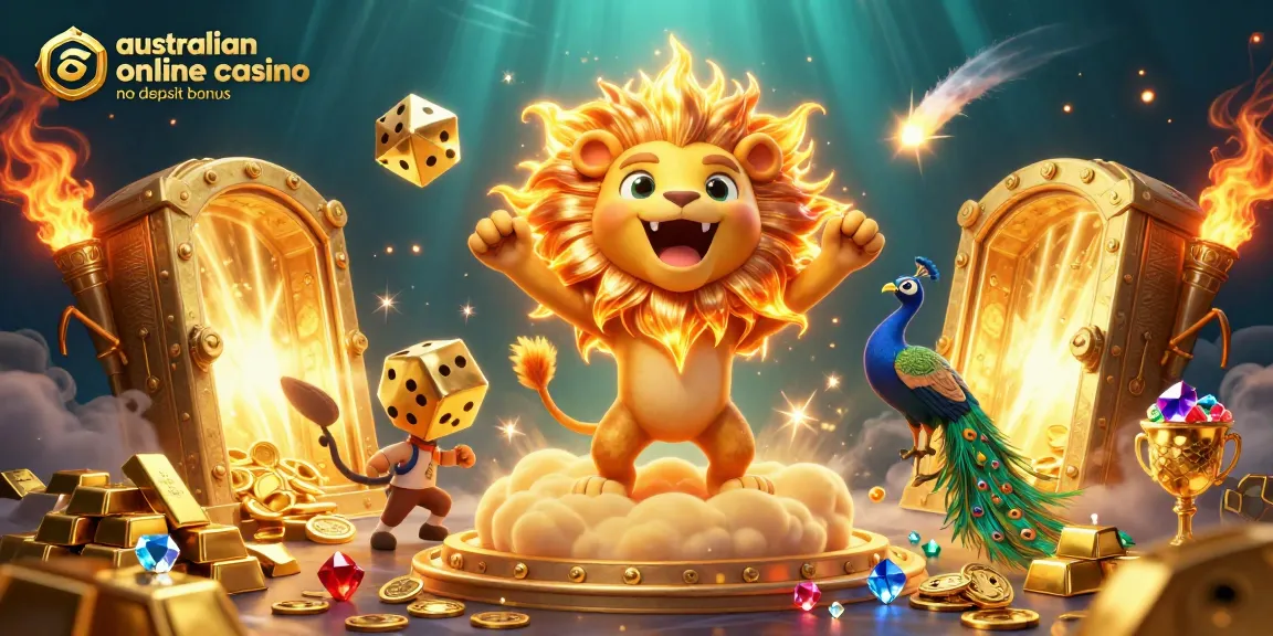 Play and win with an australian online casino no deposit bonus featuring vibrant casino elements.