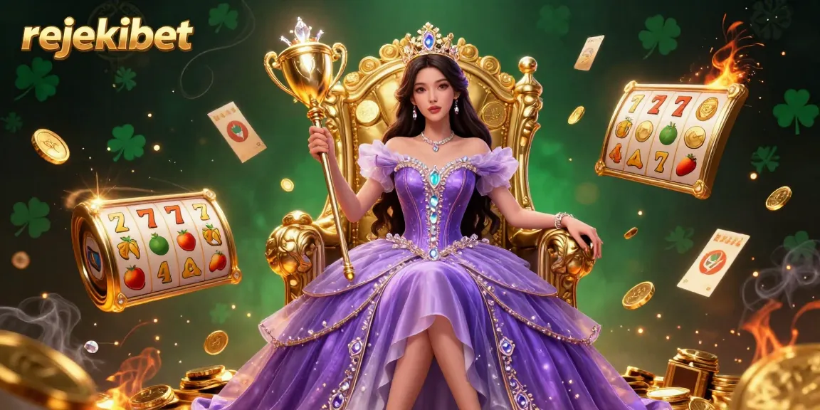 Unlock big wins with rejekibet's latest slot games and jackpots in this vibrant 3D illustration.
