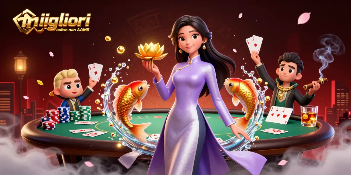 Interagisci con i migliori casino online non AAMS che offrono un'illustrazione 3D vibrante degli elementi del casino in azione.