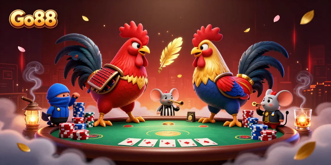 Experience the thrilling action at Go88 as roosters face off in an intense gaming showdown.