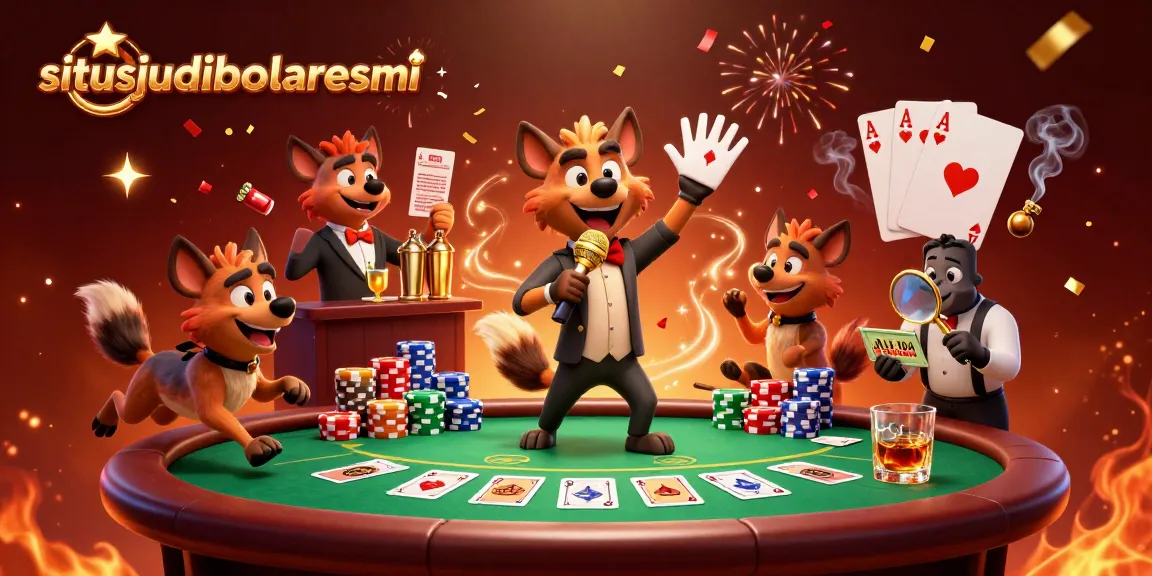 Experience exciting sports betting at situsjudibolaresmi with lively hyena characters and vibrant casino elements.
