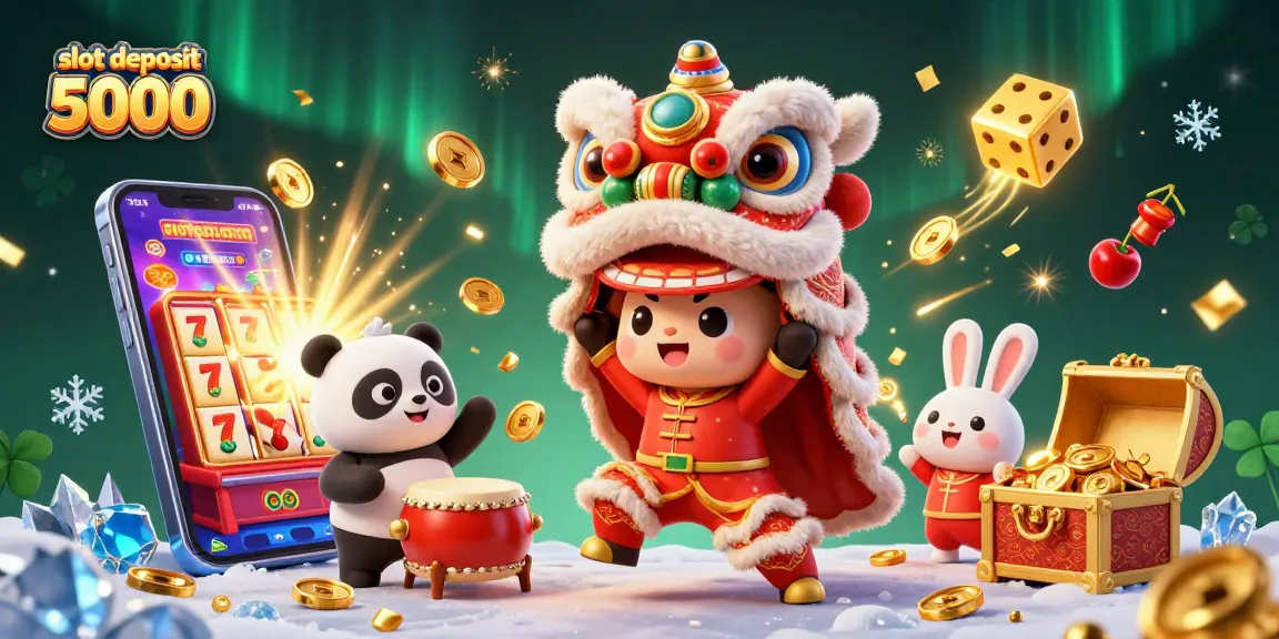 Experience thrilling wins with slot deposit 5000 in this vibrant casino scene.