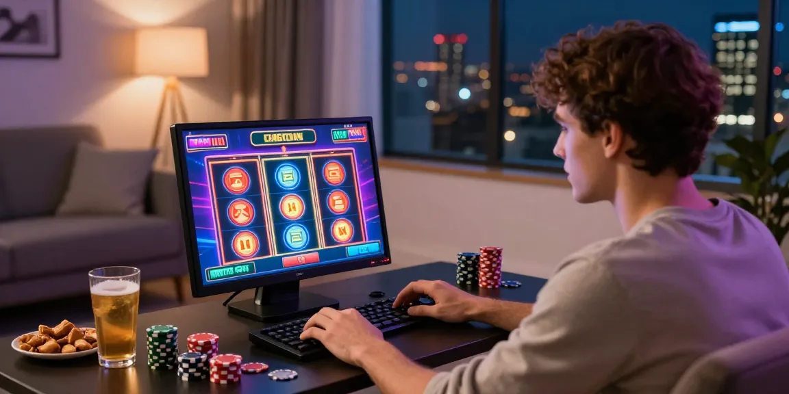 Dynamic online gaming scene with fun88thaimeth showcasing a player engaged in exciting mobile casino games.