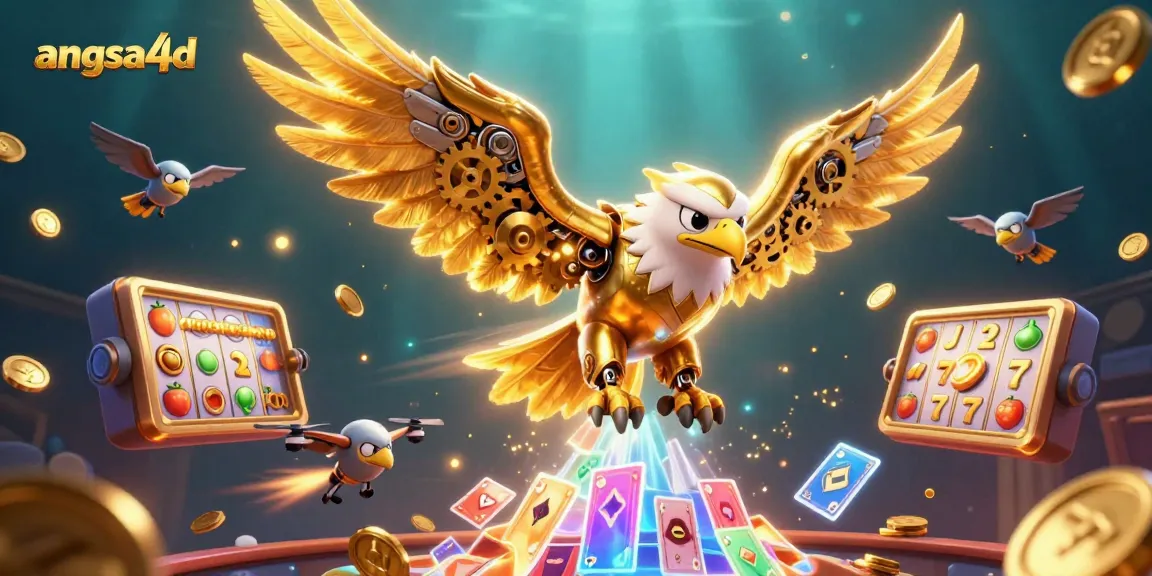 Experience thrilling action with angsa4d in this immersive 3D slot game illustration