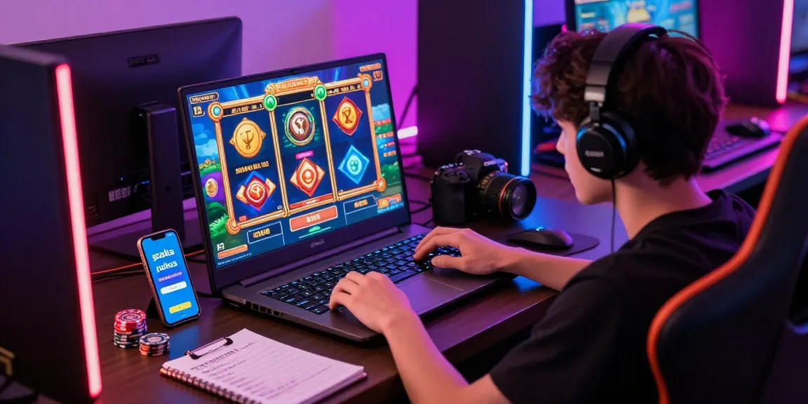 Engaging online gaming setup featuring deposit pulsa tanpa potongan for seamless transactions and vibrant slot games.