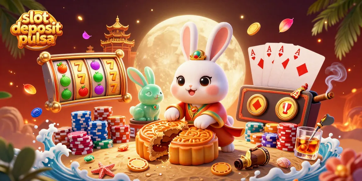 Putar slot deposit pulsa menangkan jackpot dengan karakter unik dan elemen kasino menarik.