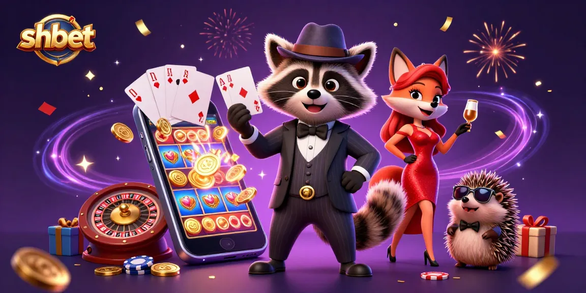 Engage with shbet’s thrilling casino adventure featuring raccoon, fox, and hedgehog in vibrant celebration.