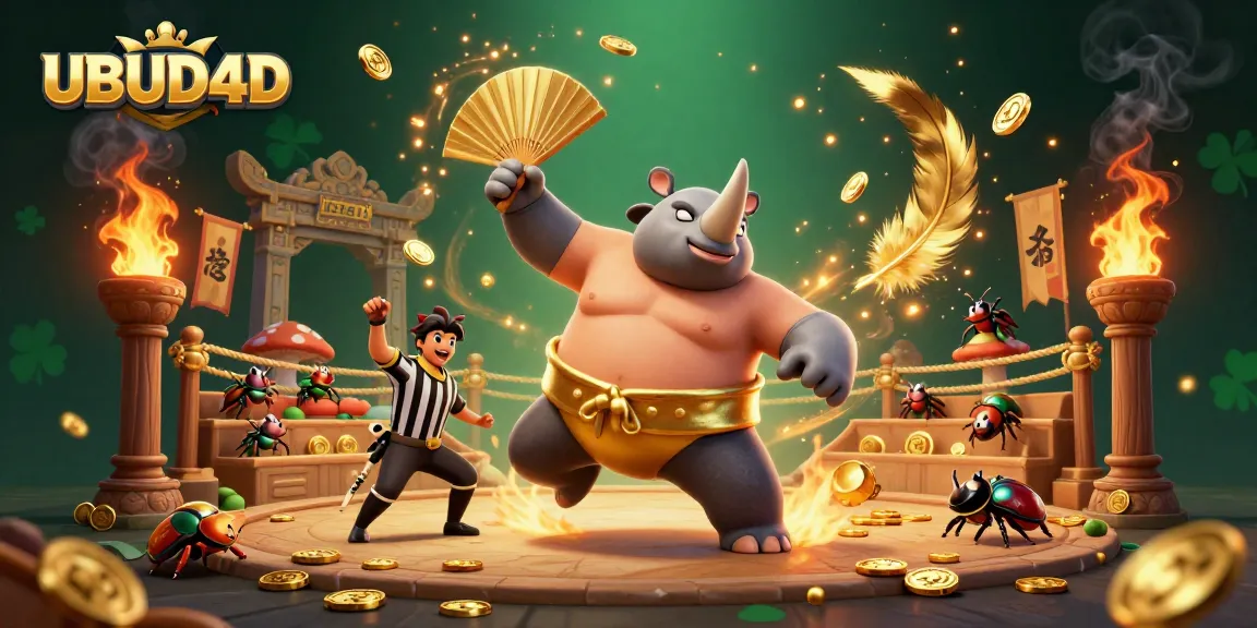 Experience the thrilling gameplay of UBUD4D with abundant scatter slots and dynamic coin wins in this vibrant illustration.