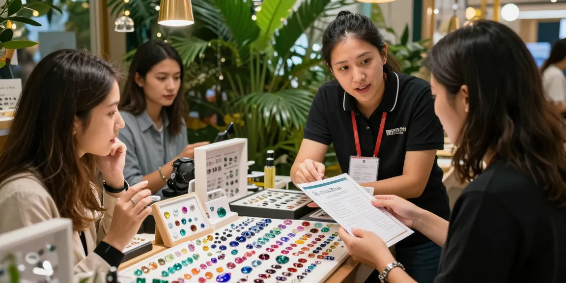 Explore a vibrant gemstone marketplace with curated collections at https://www.mygemspot.com, showcasing colorful gems and engaging merchant interactions.