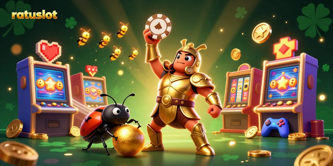 Experience the exhilarating wins at ratuslot with vibrant 3D illustrations featuring jackpot and slot elements.