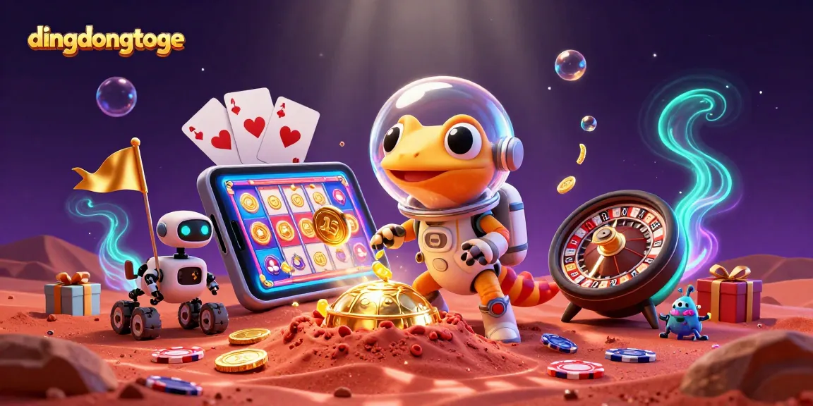 Experience the excitement of dingdongtoge with alien characters exploring a rich casino scene.