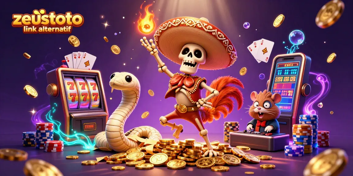 Experience the excitement of zeustoto link alternatif with a vibrant 3D casino scene featuring animated characters and dynamic betting elements.
