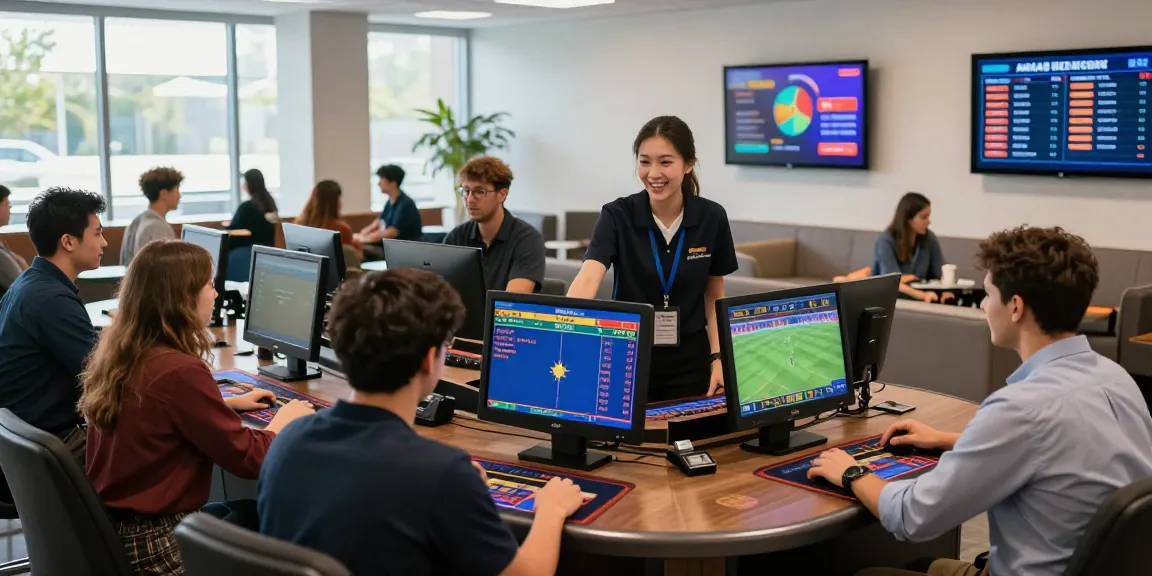 Engaging scene at Optibet showcasing diverse users enjoying sports betting in a modern gambling environment.