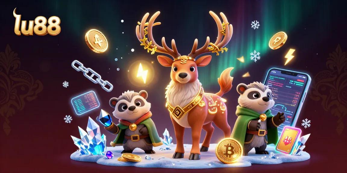 lu88: Join a mystical gaming experience featuring a druid stag and crypto elements