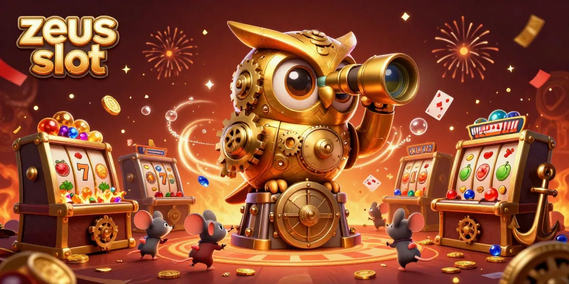 Celebrate big wins with zeus slot in this vibrant, detailed casino scene filled with golden treasures.
