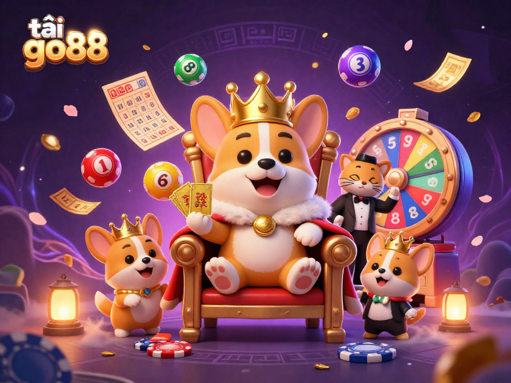 Join the excitement and tải go88 with vibrant games and royal rewards in this captivating illustration.