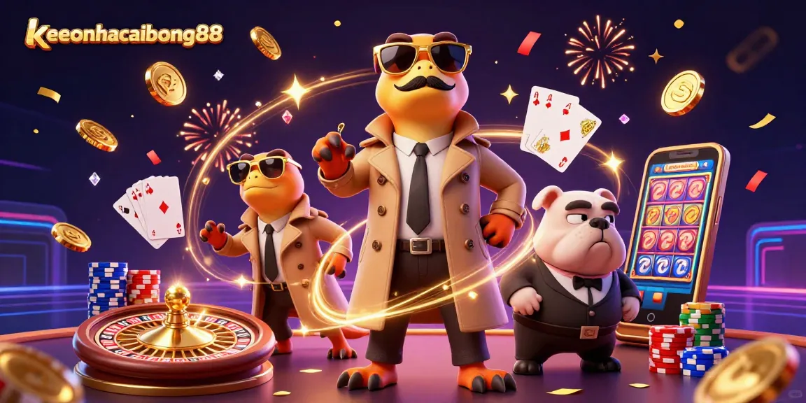 Experience thrilling moments at keonhacaibong88 with a fun scene of raptors entering a VIP casino.
