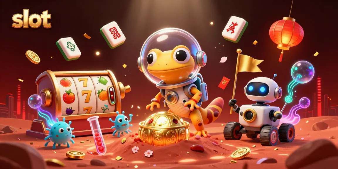 Spin the slot reels and discover vibrant casino treasures in this thrilling scene.