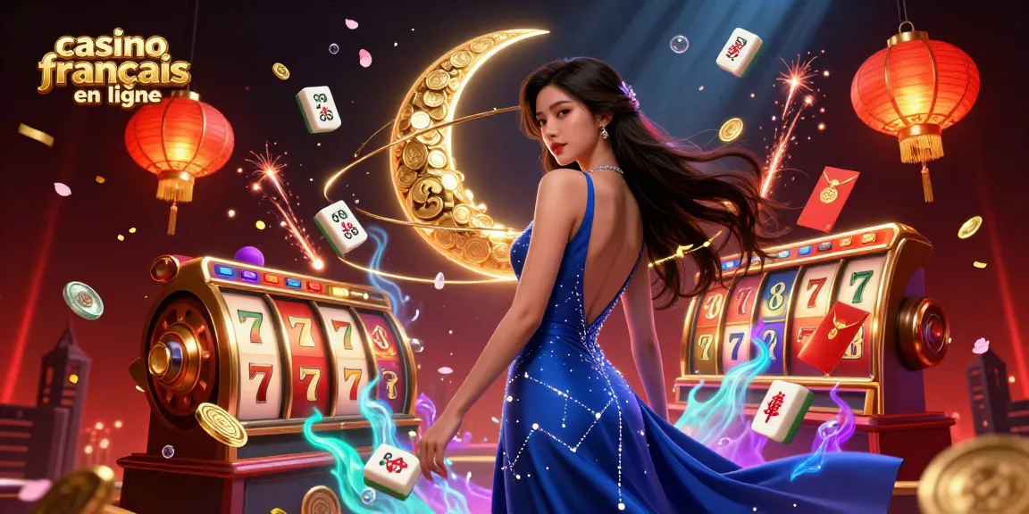 Découvrez l'excitation du casino français en ligne avec des personnages vibrants et des éléments de jeu dans une scène 3D époustouflante.