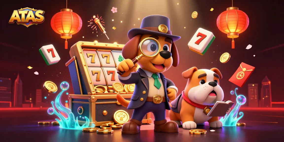 Analyze winning strategies with ATAS Casino's immersive 3D illustration featuring engaging gaming elements.