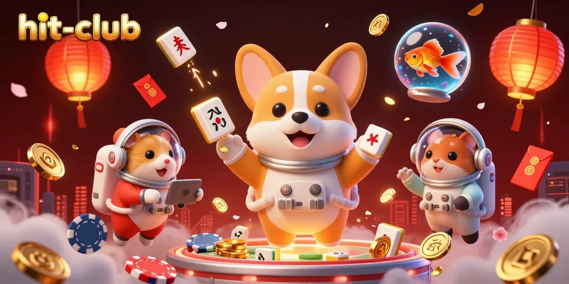 Engage in the vibrant hit-club scene as the astronaut corgi navigates a thrilling space casino.