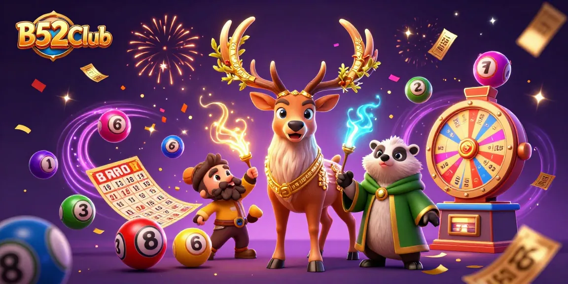 Experience exciting wins at B52Club with colorful lottery elements and enchanting 3D characters.