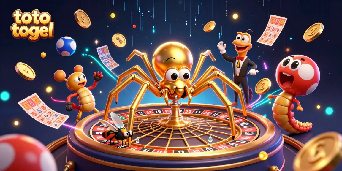 Engage in toto togel excitement with a fly nervously placing bets on a roulette web in a vibrant 3D casino