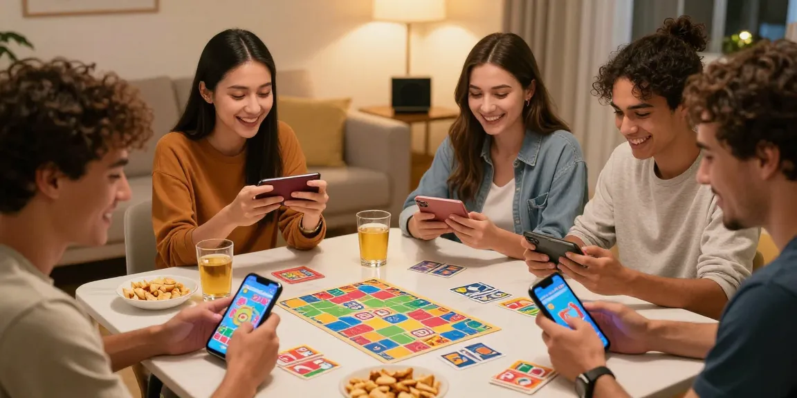 Group of friends enjoying Card Rummy from https://cardrummyapp.com.pk/ in a cozy living room with vibrant game interfaces.