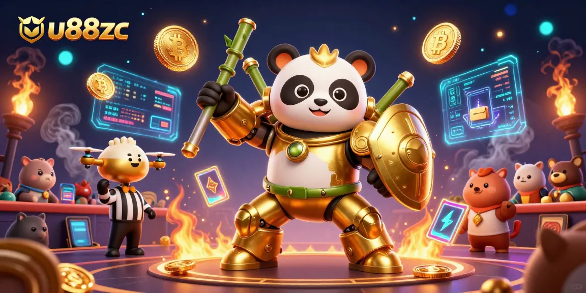 Experience thrilling gameplay at uu88zc, featuring a vibrant 3D casino scene rich with crypto elements.