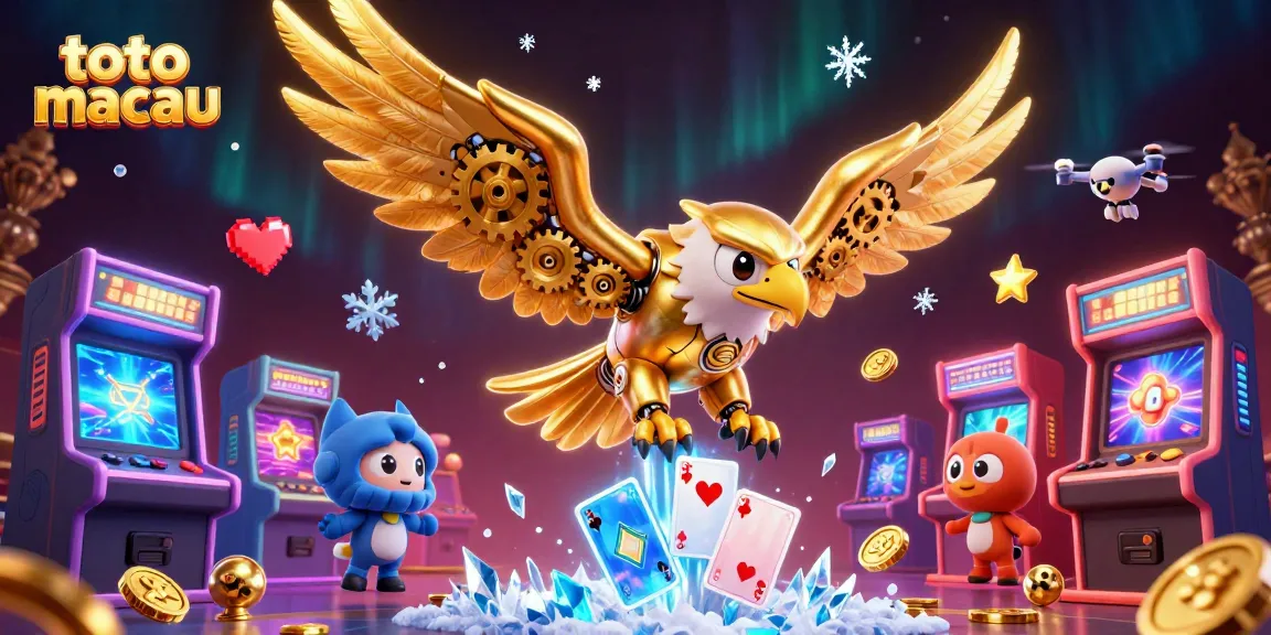 Menangkan permainan toto macau dengan si elang cybernetic ajaib di tengah kartu holografik yang memukau