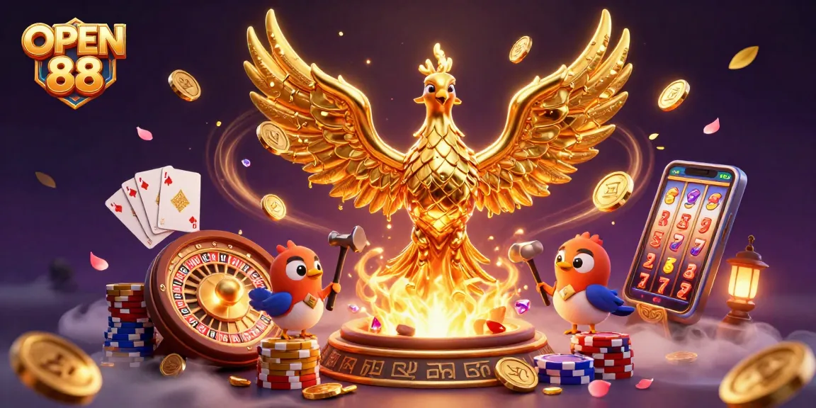 Experience thrilling gaming at OPEN 88 with dynamic casino action and vibrant, rich illustrations.